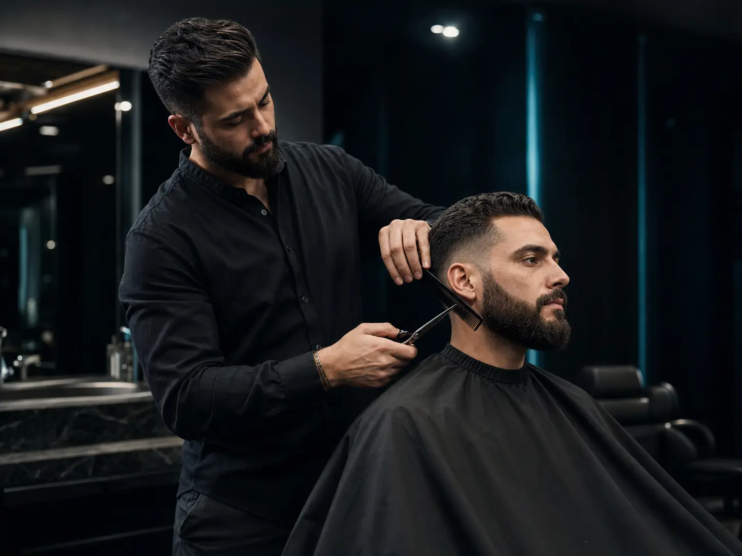 Haircut and beard at Prestige Barber Malta
